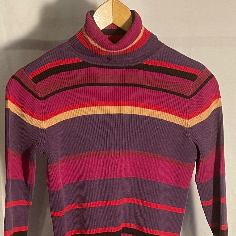 Villager Sport Petite Med Women’s Turtleneck Sweater P-P 16 L 20 Vintage